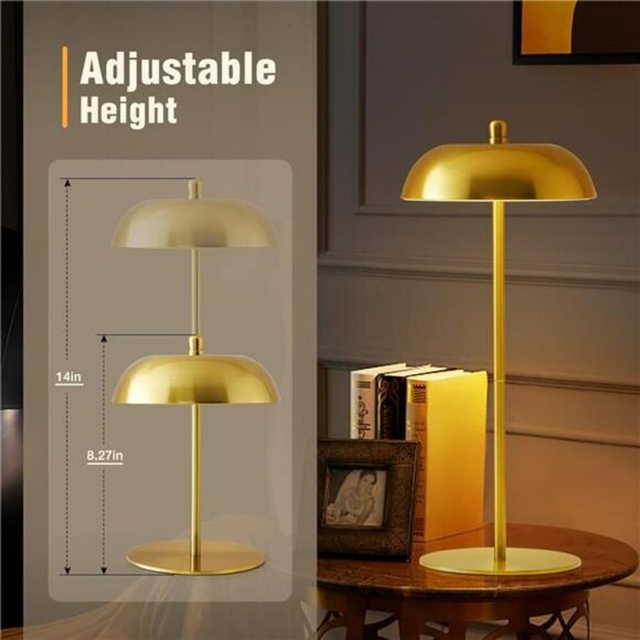 Cordless LED Table Lamp Rechargeable Touch Dimmable Desk Light for Bedroom - Picture 3 of 7